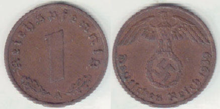 1939 A Germany 1 Pfennig A004679.